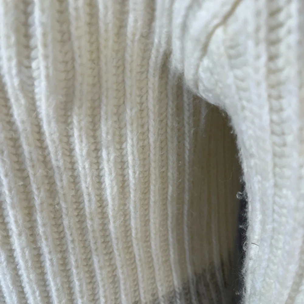 Talbots Knit Half Zip Sweater Neutral Stripe Cream Gray Preppy Womens Size XS